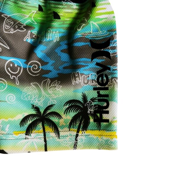Hurley Logo Pull-On Tropical Vibes Shorts 2T - Picture 3 of 7